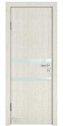 ШИ дверь DO-613 Белая лиственница/стекло Белое