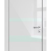 ШИ дверь DO-612 Серый глянец/стекло Белое