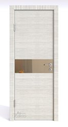 Дверь межкомнатная DO-509 Ива светлая/зеркало Бронза