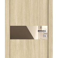 Дверь межкомнатная DO-509 Дуб светлый/зеркало Бронза