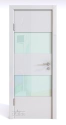 ШИ дверь DO-608 Белый глянец/стекло Белое