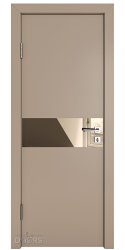 Дверь межкомнатная DO-509 Латте софт/зеркало Бронза