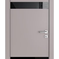 ШИ дверь DO-602 Серый бархат/стекло Черное