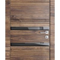 ШИ дверь DO-615 Лофт темный/стекло Черное