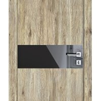 Дверь межкомнатная DO-509 Рустик натуральный/стекло Черное