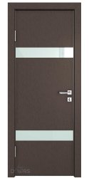 Дверь межкомнатная DO-502 Бронза/стекло Белое