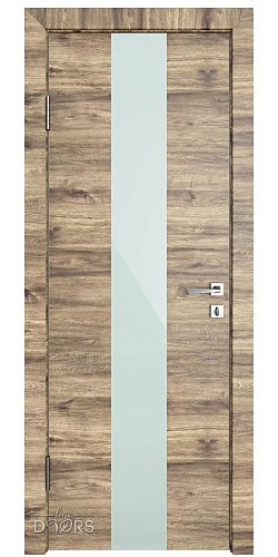 ШИ дверь DO-610 Лофт светлый/стекло Белое