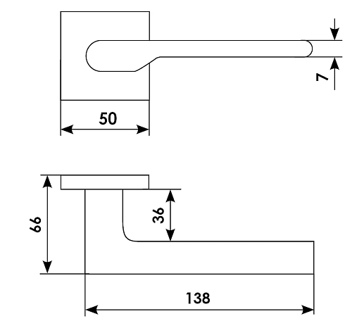 Дверная ручка MH-53-S6 BL