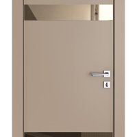 Дверь межкомнатная DO-502 Латте софт/зеркало Бронза