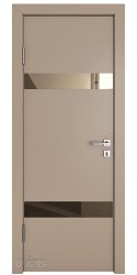 Дверь межкомнатная DO-502 Латте софт/зеркало Бронза