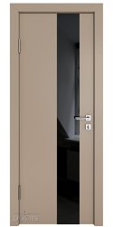 ШИ дверь DO-604 Латте софт/стекло Черное