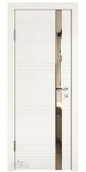 Дверь межкомнатная DO-514 Белый ясень/зеркало Бронза