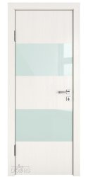ШИ дверь DO-608 Белый ясень/стекло Белое