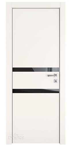 ШИ дверь DO-613 Сливки/стекло Черное