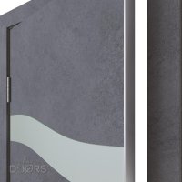 Дверь межкомнатная DO-503 Бетон темный/Снег