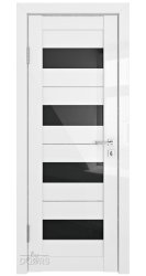Дверь межкомнатная DO-TRIS Белый глянец/Черное