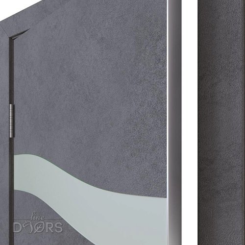 Дверь межкомнатная DO-503 Бетон темный/Снег