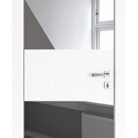 ШИ дверь DO-608 Жемчуг/Зеркало