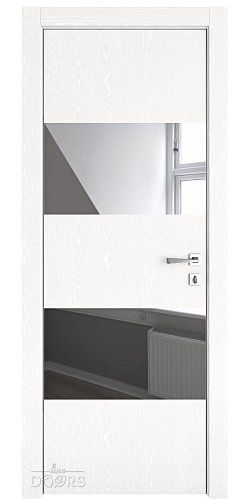 ШИ дверь DO-608 Жемчуг/Зеркало