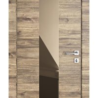 Дверь межкомнатная DO-510 Лофт светлый/зеркало Бронза