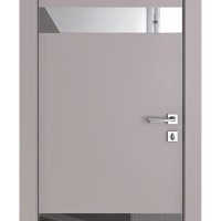 Дверь межкомнатная DO-502 Серый бархат/Зеркало