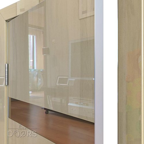 Дверь межкомнатная DO-502 Анегри светлый/зеркало Бронза