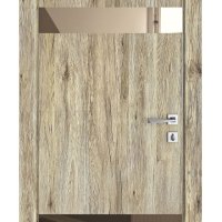 ШИ дверь DO-602 Рустик натуральный/зеркало Бронза