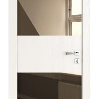 Дверь межкомнатная DO-508 Белый ясень/зеркало Бронза