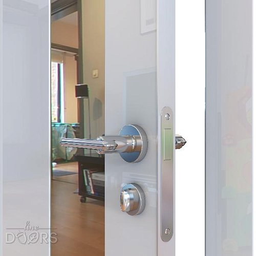 ШИ дверь DO-604 Белый глянец/зеркало Бронза