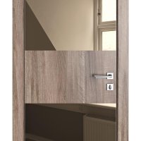 ШИ дверь DO-608 Орех седой светлый/зеркало Бронза