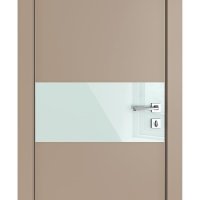 Дверь межкомнатная DO-501 Латте софт/стекло Белое