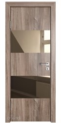 ШИ дверь DO-608 Орех седой светлый/зеркало Бронза