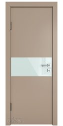 Дверь межкомнатная DO-501 Латте софт/стекло Белое