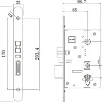 Электронный гостиничный замок HSU-9938-S