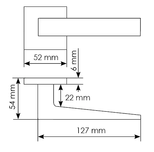 Дверная ручка MH-54-S6 W