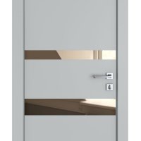 Дверь межкомнатная DO-512 Силк маус/зеркало Бронза