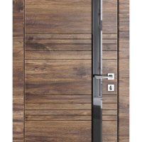 Дверь межкомнатная DO-514 Лофт темный/стекло Черное