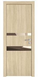 ШИ дверь DO-612 Дуб светлый/зеркало Бронза