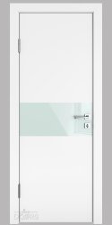 ШИ дверь DO-601 Белый бархат/стекло Белое