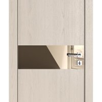 ШИ дверь DO-609 Ясень капучино/зеркало Бронза