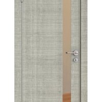 Дверь межкомнатная DO-507 Серый дуб/зеркало Бронза