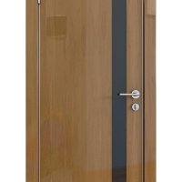 Дверь межкомнатная DO-507 Анегри темный/стекло Черное