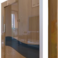 Дверь DO-503 Анегри темный/стекло Черное Скидка 50 %!