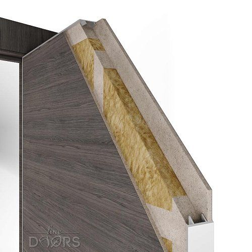 ШИ дверь DO-610 Белая лиственница/Зеркало