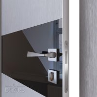 ШИ дверь DO-601 Металлик/стекло Черное