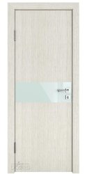 Дверь межкомнатная DO-509 Белая лиственница/стекло Белое