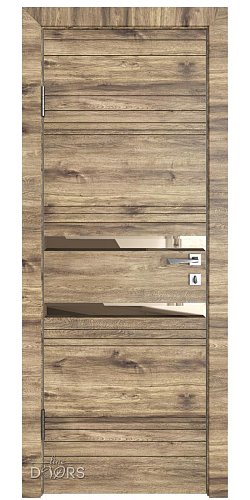 ШИ дверь DO-615 Лофт светлый/зеркало Бронза