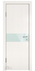 ШИ дверь DO-609 Белый ясень/стекло Белое