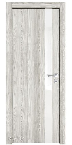 ШИ дверь DO-607 Айс/стекло Белое