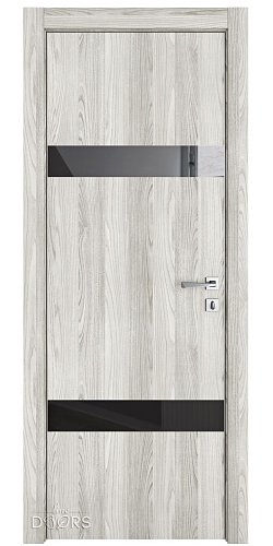 Дверь межкомнатная DO-502 Айс/стекло Черное